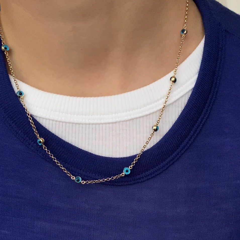 Sidamara 14k Gold Evil Eye Necklace