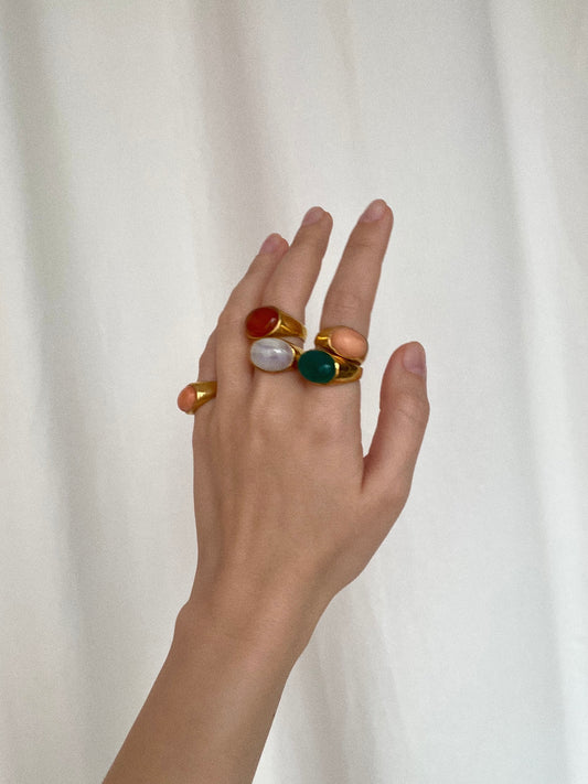 TOSCANELLA_Gemstone_Gold_Plated_Silver_Ring