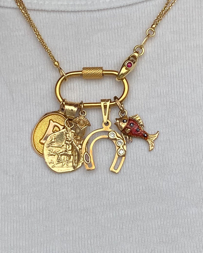 Enamel Fish Charm Pendant