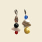 agnes mix gemstone hoop earrings
