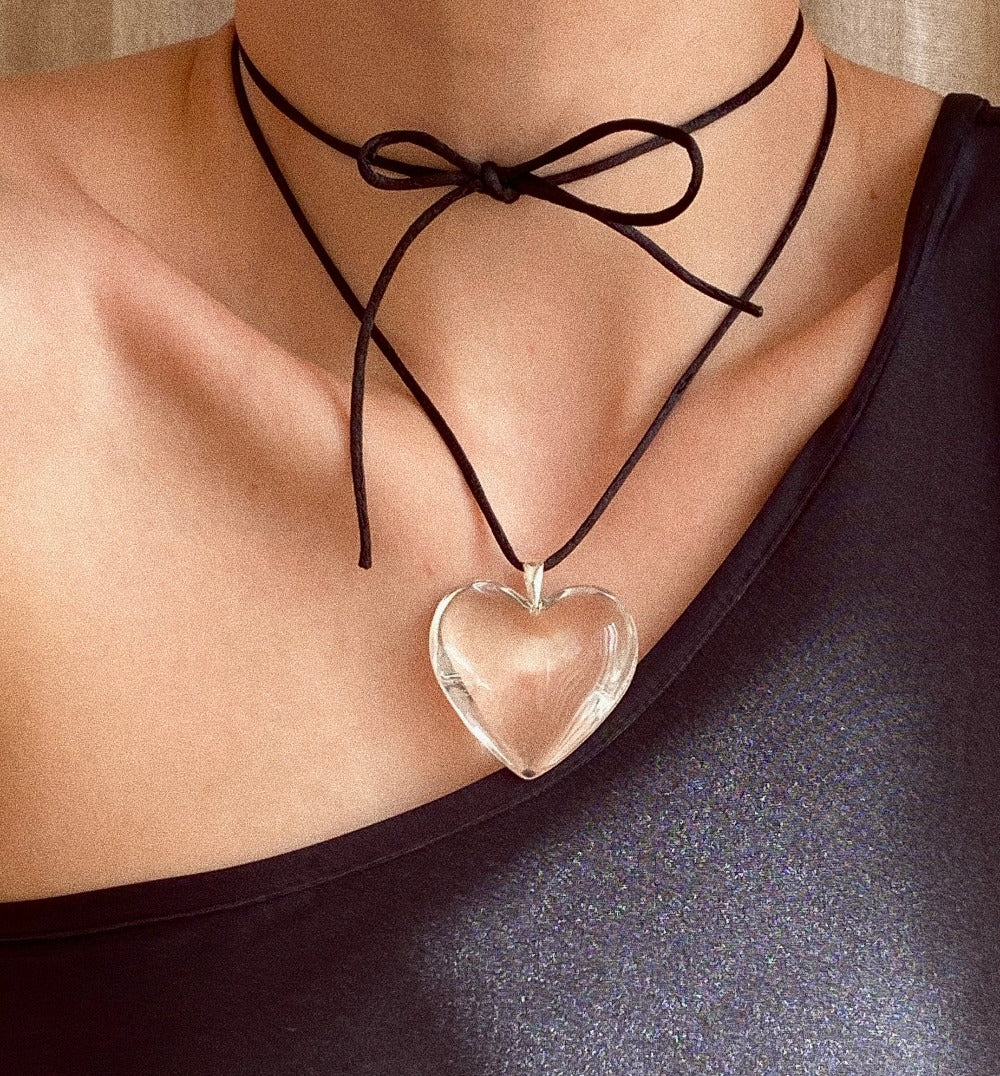 Uni Glass Heart Necklace