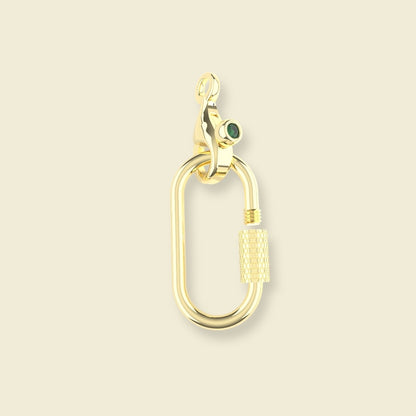 Gemstone Lock Charm Pendant