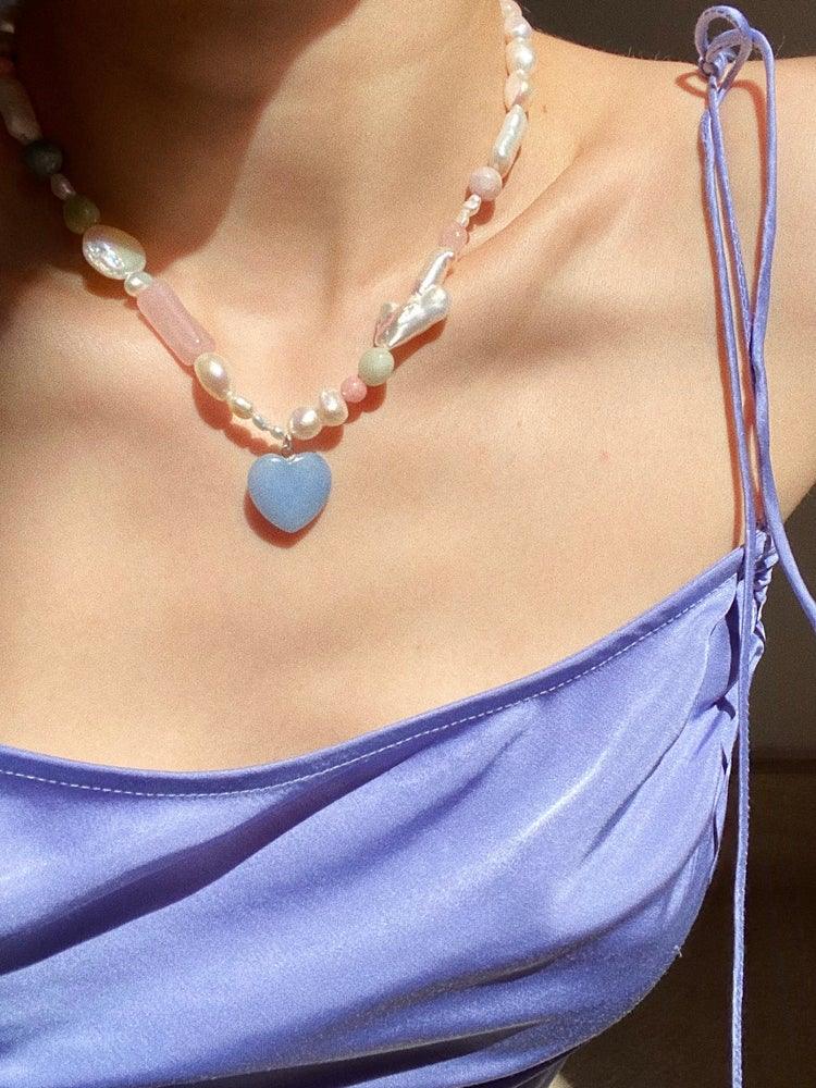 colorful_gemstone_bead_necklace_with_freshwater_pearls_necklace_heart_shaped_aventurine_pendant